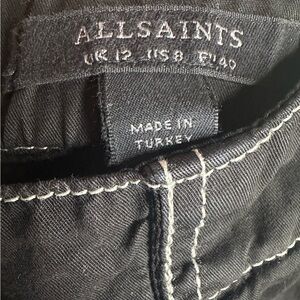 AllSaints Black Cargo joggers - size M - worn 3 times